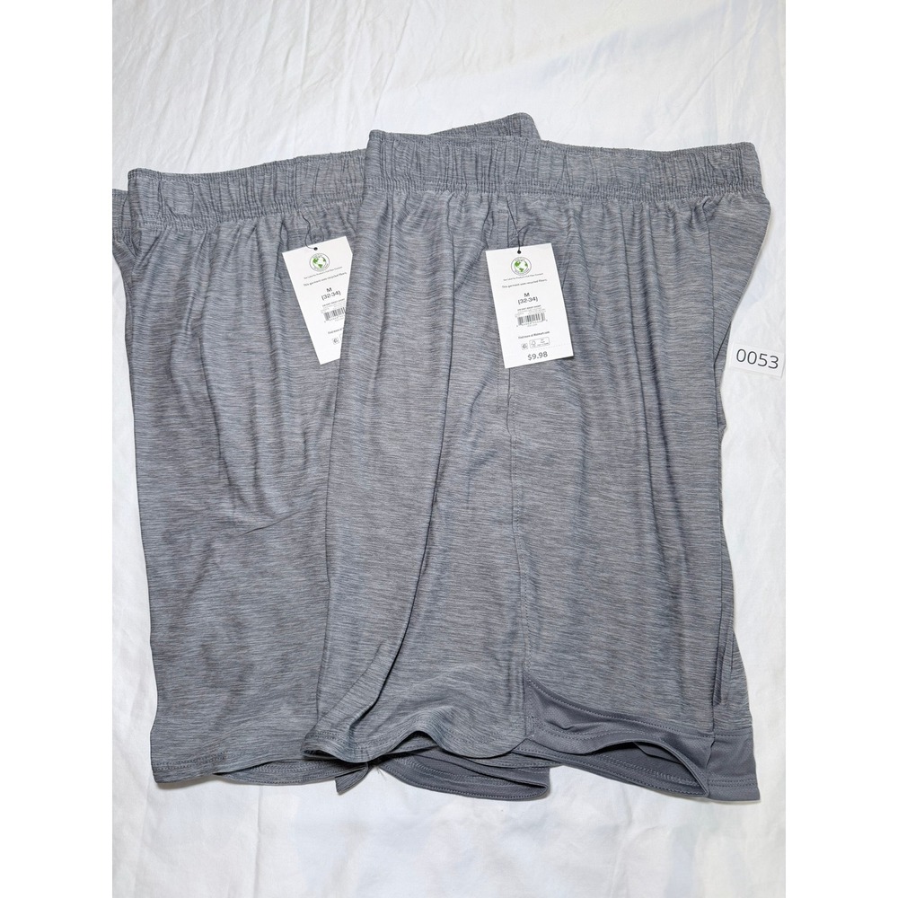 George Mens Knit Boxers Lot of 2 Gray Heather Size Medium 32-34 New With Tags